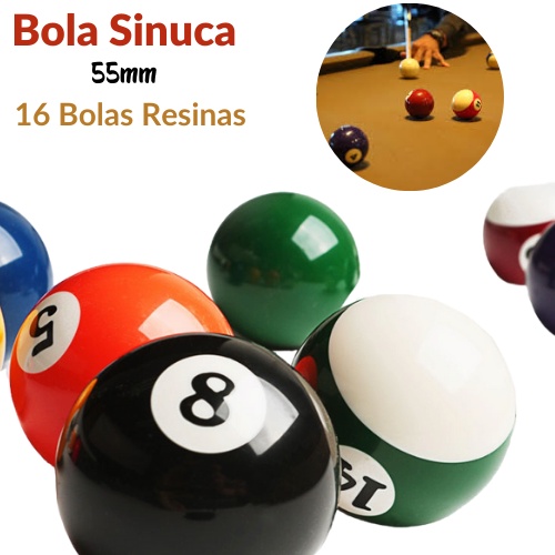 Jogo Bolas De Bilhar /sinuca /snooker 55 Mm