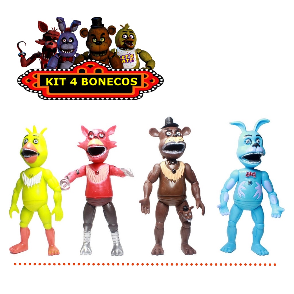 Kit 8 personagens Five Nights At Freddy's Animatronic Fox