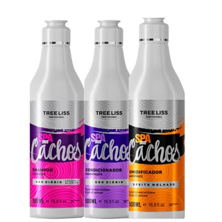 Kit Cachos Shampoo Condicionador e Umidificador 500ml - Tree Liss