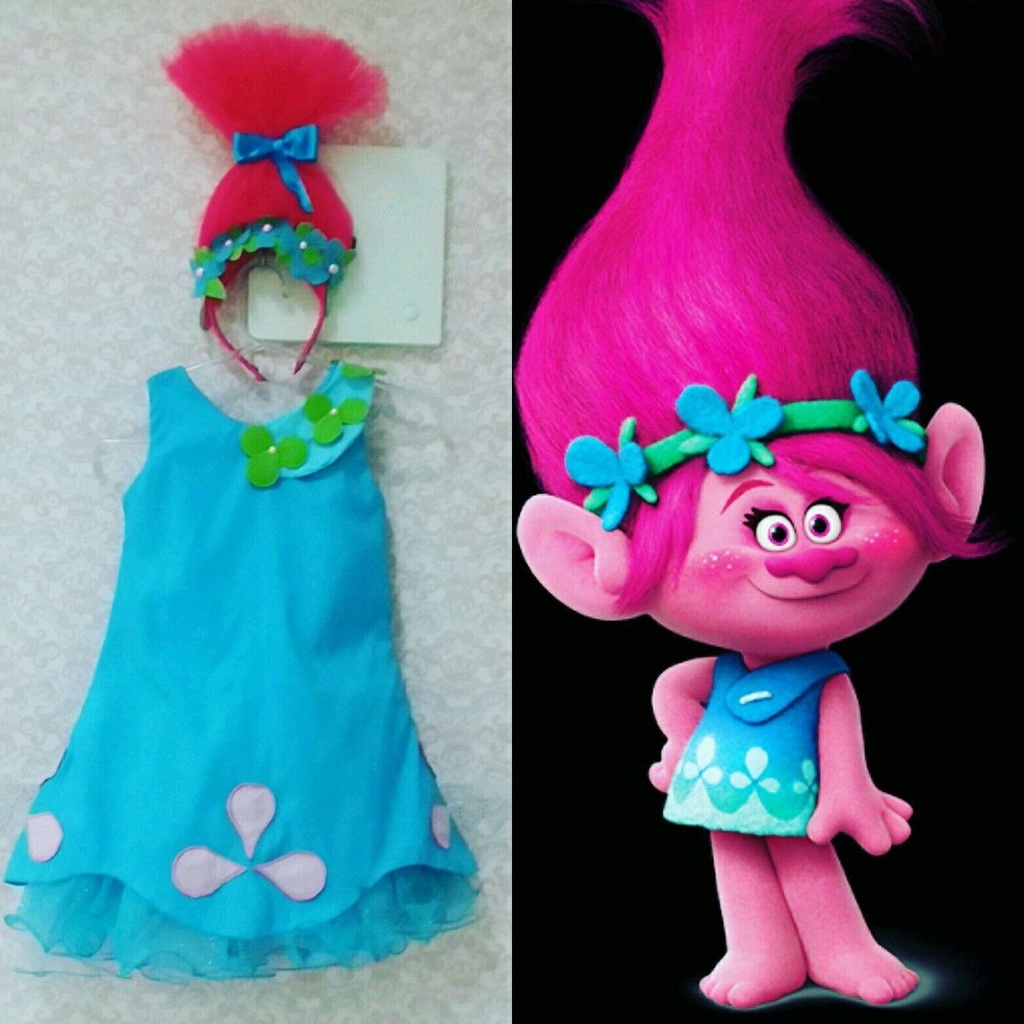 Fantasia princesa pop trolls  Produtos Personalizados no Elo7