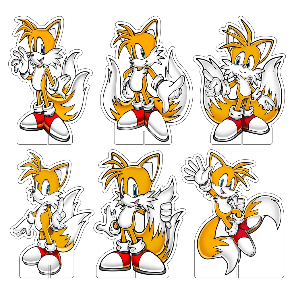 Kit Display De Mesa Festa Infantil Tails Sonic | Shopee Brasil