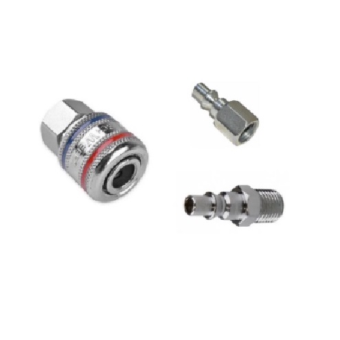 Kit Engate Rápido Com Pino Macho E Femea 1/4 Para Ar Comprimido