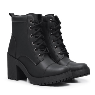 Bota Feminina Salto Alto Blogueira Confortável Falcucci