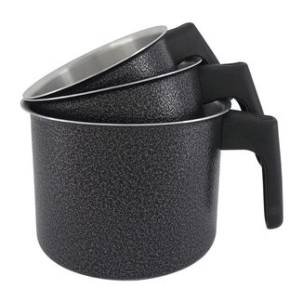 Jogo Canecão Com 03 Peças Leiteira Fervedor Em Alumínio Promoção