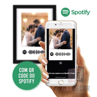 1 Quadro Personalizado C/ Foto Spotify Dia Dos Namorados Noivos