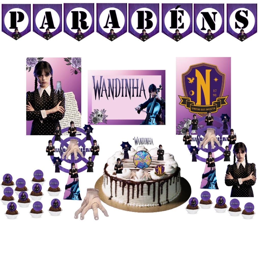 Wandinha decoração aniversário monta facil fest em cas