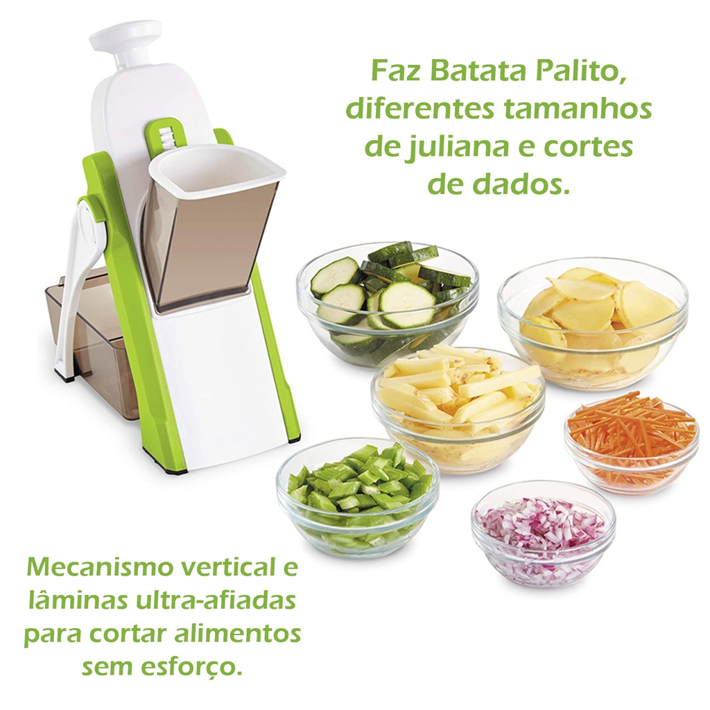 Cortador Fatiador Mandoline Multifuncional Funções para Cortar Batata  Legumes e Vegetais Alta Qualidade Shopee Brasil