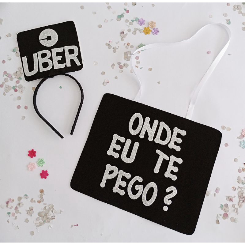 Plaquinha Tiara Uber Para Carnaval Shopee Brasil