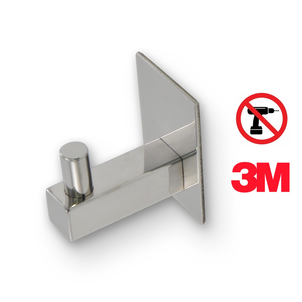 Porta Toalha Gancho Cabide Inox Adesivo Dupla Face 3M Sem Furos