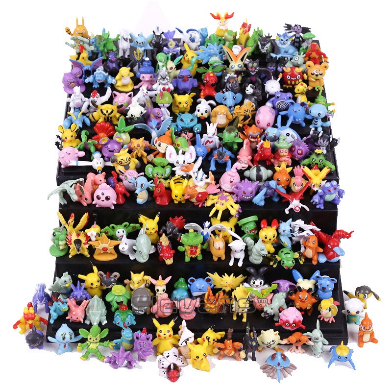 Pokémon Mini Action Figures Saquinhos Com 144 Unidades Sem Repetição