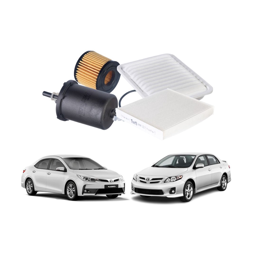 Kit Filtros Toyota Corolla E Ar Cabine Ar Motor Leo E Combust Vel