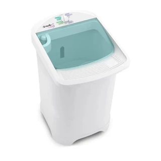 Máquina de Lavar Roupas Semiautomática Tanquinho Poptank 5Kg Com Esfregador Mueller