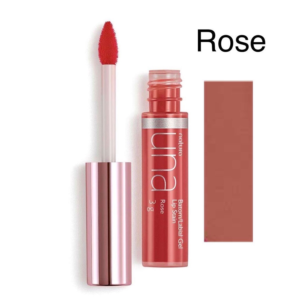 Batom Una Gel Lip Stain Rose Natura Shopee Brasil