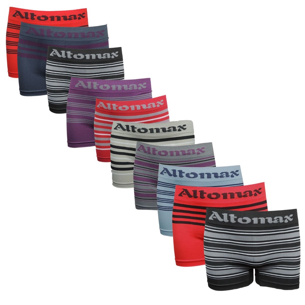 Kit 10 Cueca Boxer Masculino Microfibra Poliester Elastano Listrada ...