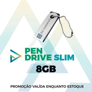 (promo-va) KIT VAREJO - x1 - 5 Unid. - 8GB - Pen drive Slim 2.TB D3.0 Comercio Info Produtos 8GB*Luxo.