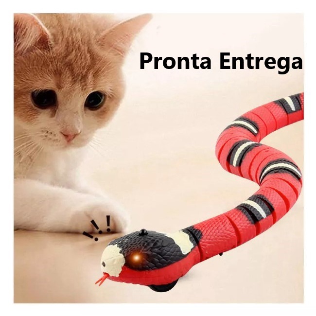 Cobrinha para gatos - brinquedo interativo com carregamento USB