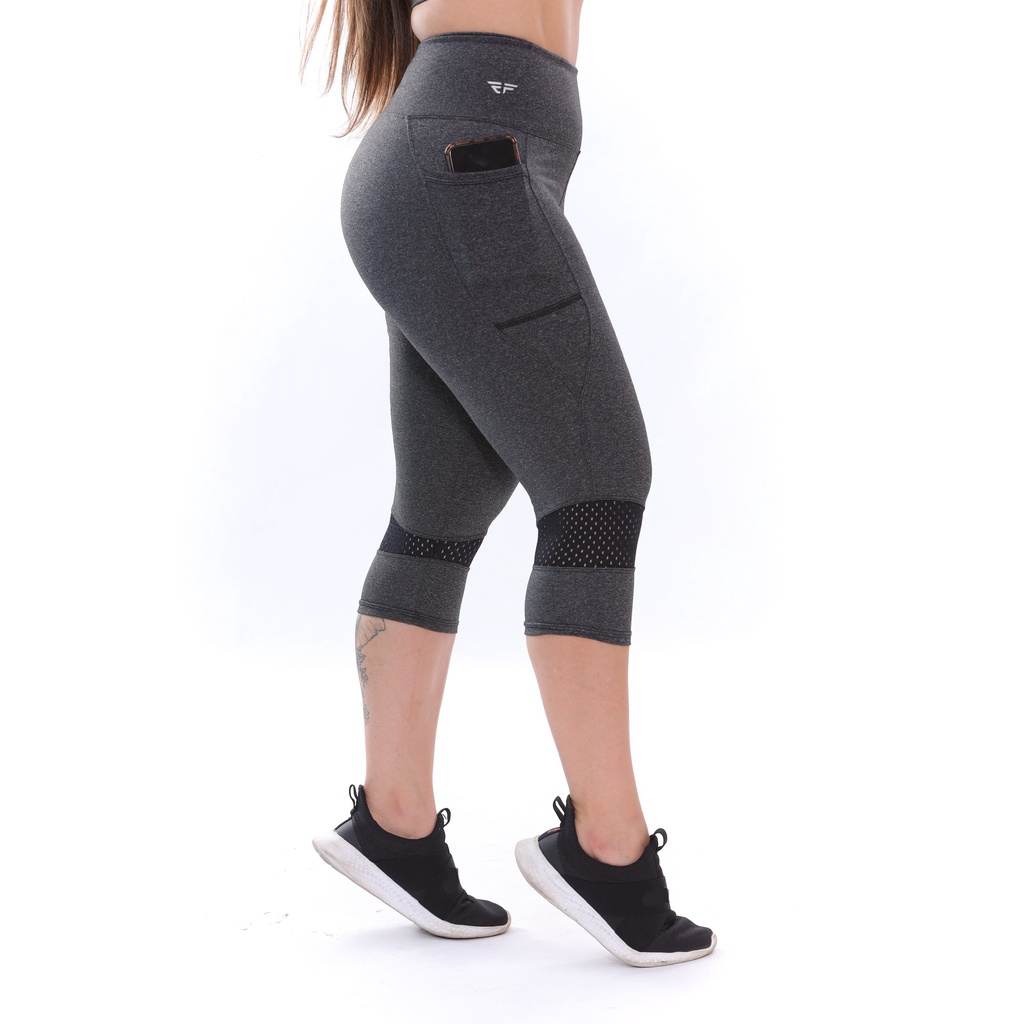 Calça Corsário Suplex Poliamida C/ Bolso Lateral Corrida