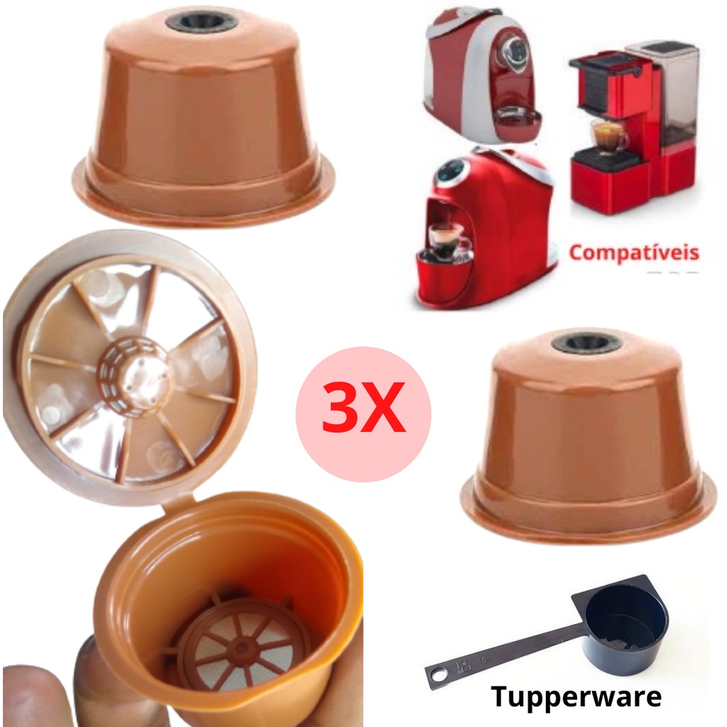 Kit 3 Cápsula Três Corações Reutilizável Cafeteira Café Envio Imediato ...