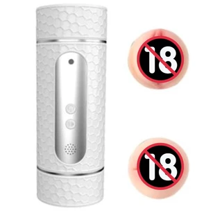 Masturbador Masculino Formato Boca e Vagina com 12 Modos de Vibração Recarregável com Voz