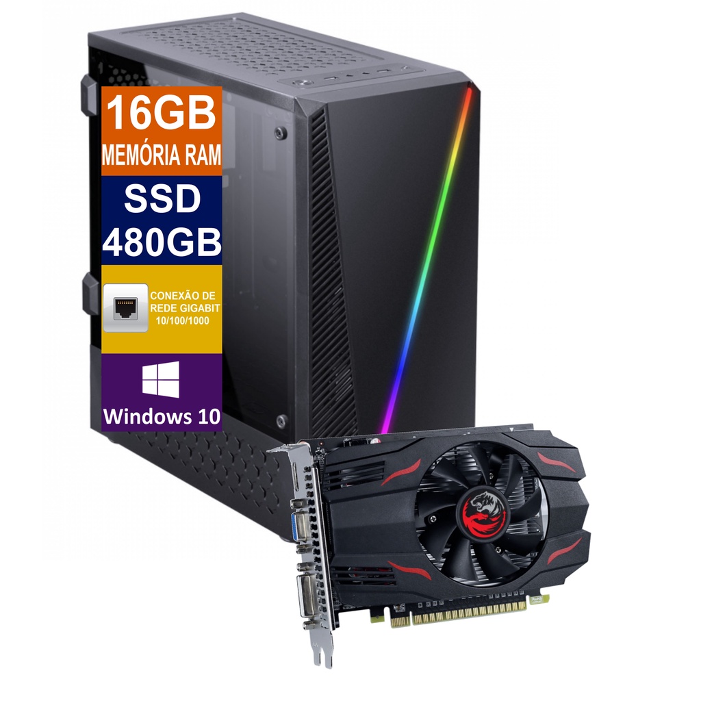 Pc Gamer Computador Cpu I5 / Memória Ram 16GB / SSD 480gb M2 NVME ...