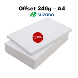 Papel Offset 240g Caixa Com 50 Folhas Tamanho A4 Branco - Suz