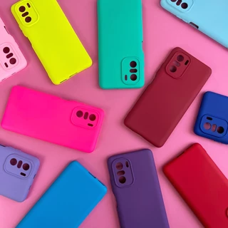 Capinha Para POCO F3/ Capa Case Silicone Aveludada Colorida Forrada (CF26)