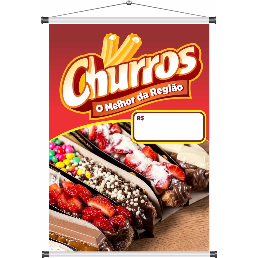 banner churros 60x50cm mod110 | Shopee Brasil