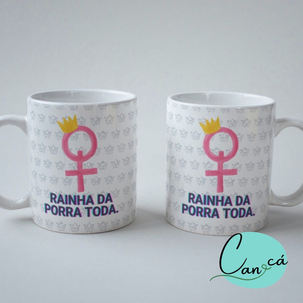 Caneca Rainha da porra toda - Presente dia da mulher 8 de março criativo  diferente | Shopee Brasil