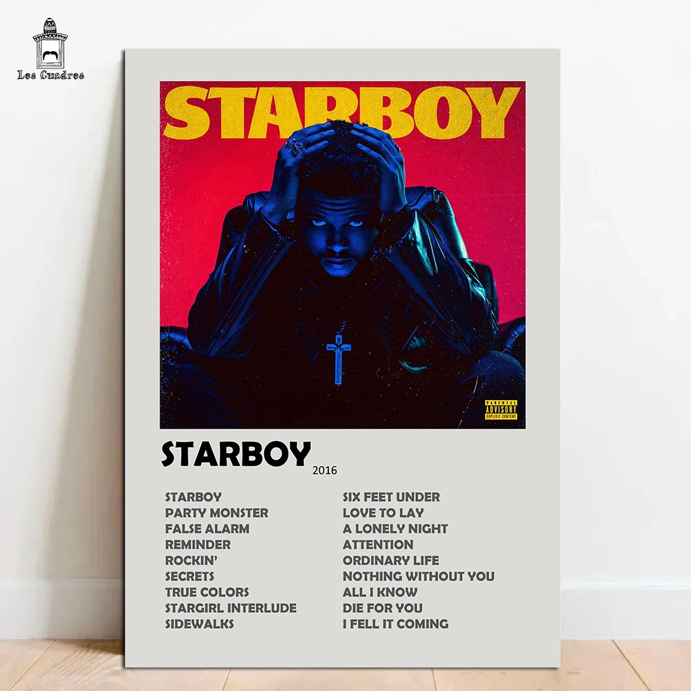 Quadro Placa Decorativa The Weeknd Starboy em MDF 28x20cm