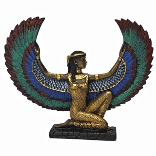 Isis Egípcia Fênix Decoração Deusa Estátueta Imagem 17cm e 22cm