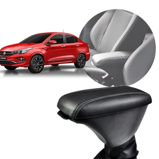 Apoio De Braço Fiat Cronos 2017/2022 Couro Preto Porta Objeto