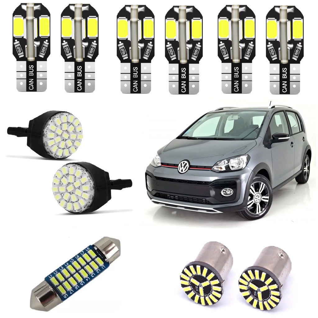 Kit Lâmpada Led Vw Up - Canbus (farol, Luz Teto, Placa) Top