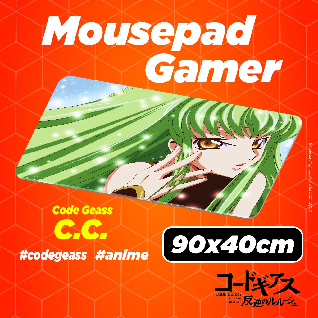 Mouse Pad Gamer - CC - Code Geass - Anime - 90x40cm | Shopee Brasil