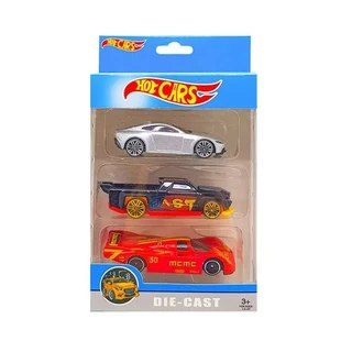 Kit Carrinho De Ferro com 3 e 5 pçs Estilo Hot Wheels Miniaturas Colecionáveis Hot Cars