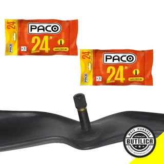 Par 2 Camara De Ar Bike Bicicleta Aro 24 x 1.75 a 1.90 Valvula Americana Bico Grosso