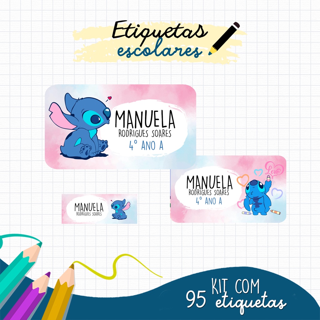 10 Etiquetas Escolares De Lilo Stitch Gratis Para Editar 