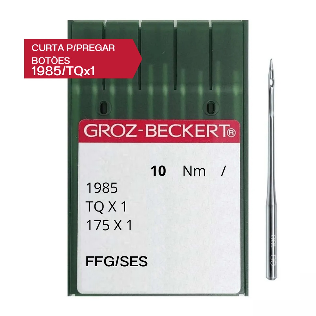 Aghi Industriali Cucito Set Di 10 Aghi Da Cucito GROZ-BECKERT B27 Per Macchine Overlock Industriali - Punta Rotonda Nm.90/14 Aghi Macchina Industriale B27