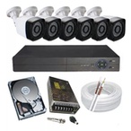 Kit Cftv 6 Câmeras Segurança 2mp 1080p 20m Dvr Full Hd 8 Ch AFC01
