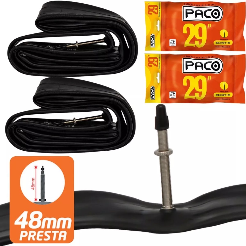 Camera D'aria 29 X 1.95/2.125 Con Valvola Presta Francese 48mm Per Mountain Bike MTB &ndash; Ecovel&ograve;