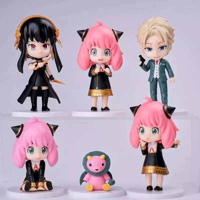 Action figures spy x family do anime Anya forget Loid Yor Damian Ewen Emilie