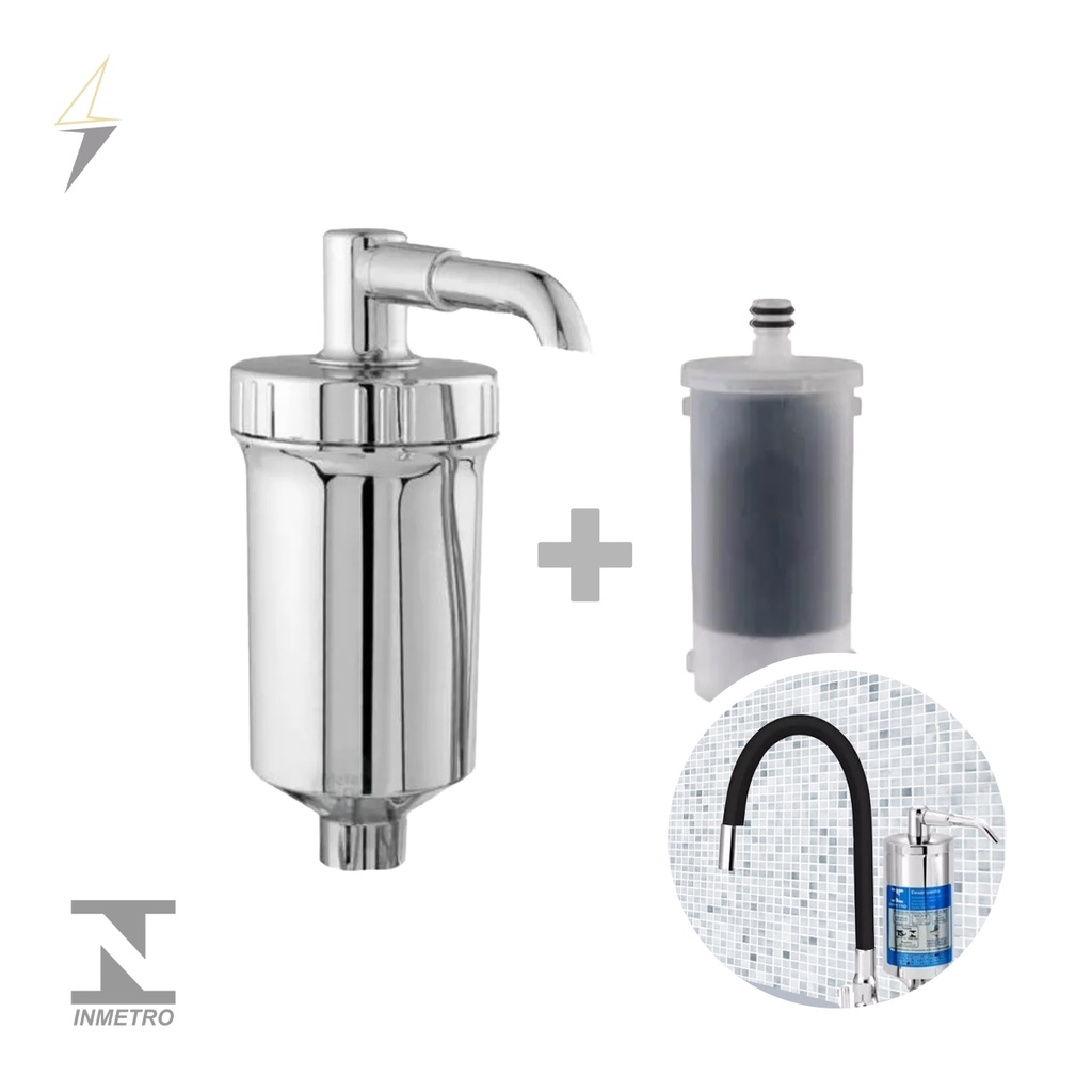 Filtro Para Torneira De Cozinha Copo Em Abs Inox Com Inmetro | Shopee ...