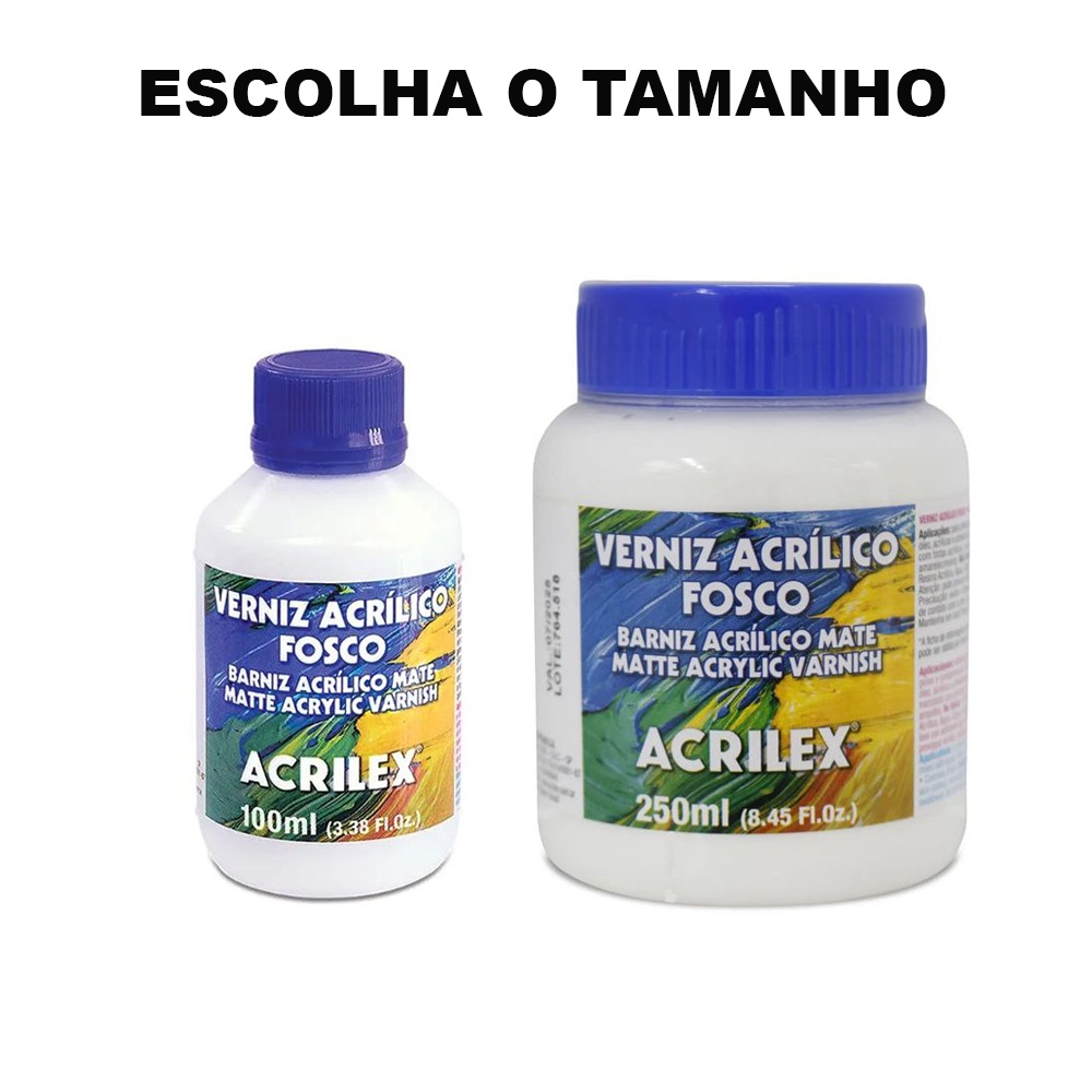 Verniz Acrílico Fosco - Acrilex - Escolha o Tamanho