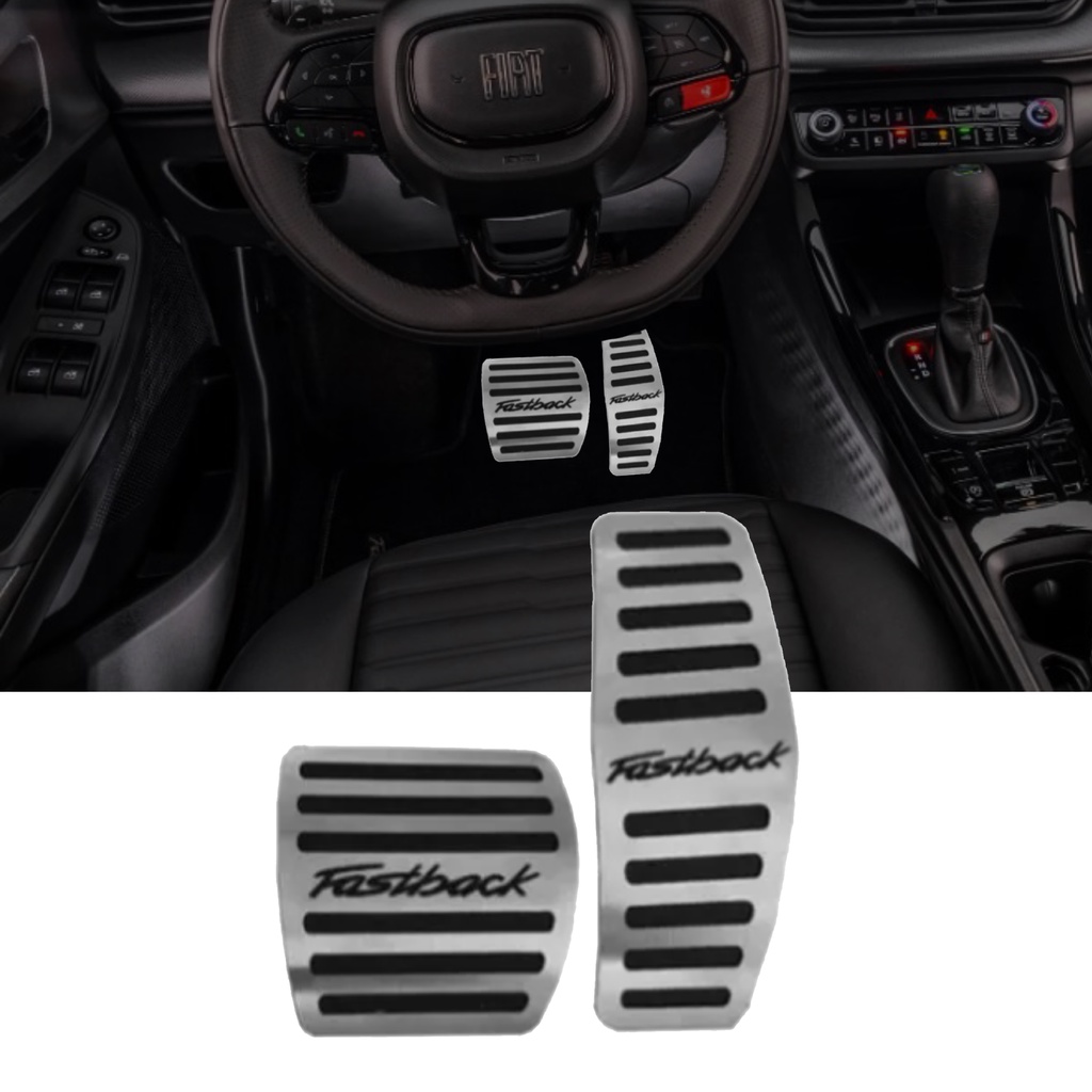 Fastback Todos os Anos Automático Kit Pedaleira Inox Cromado Modelo Original