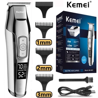 Kemei km 5027 Barber Professional Hair Clipper Lcd 0mm Ondulado Barba Cabelo Trimmer Men Cortador De Cabelo Elétrico Máquina De Corte