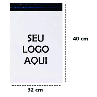 Envelope Plástico c/ lacre para E-commerce 100 unid. 32x40 personalizado