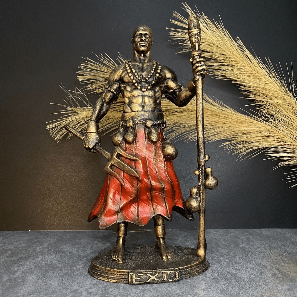 Estatua Imagem Orixa Exu Exclusivo - Decoracao Resina