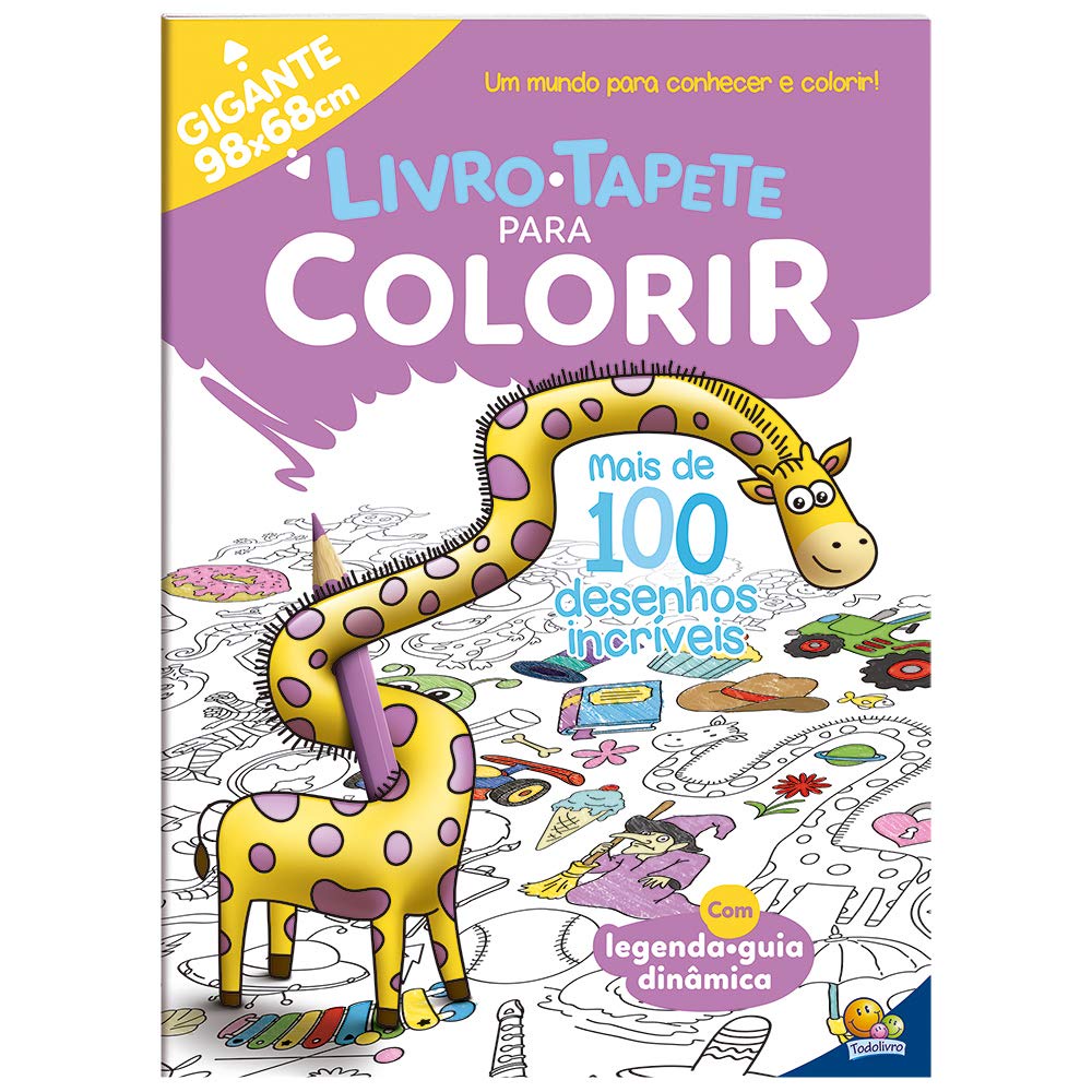 Livro-Tapete Para Colorir - Mais De 100 Desenhos Incriveis | Shopee Brasil
