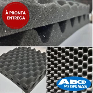 Espuma Acústica Kit C/ 10 Placas - 50x 50x 2cm - C.o - Novo
