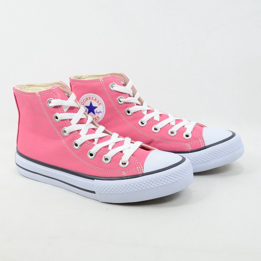 Tênis Casual Cano Alto Converse All Star Rosa Feminino