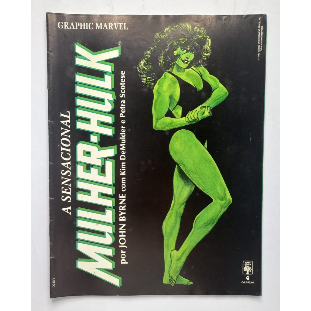 Graphic Marvel 4 A Sensacional Mulher Hulk Editora Abril 1990 Excelente